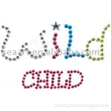 wild child rhinestone transfer
